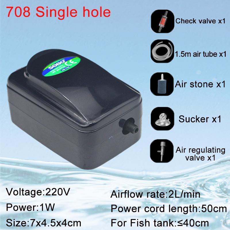 SOBO Silent Aquarium Oxygen Air Pump Fish Tank Adjustable Air Volume High Power Oxygenator Air Compressor Aerator 220v