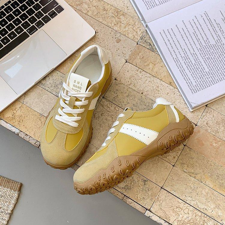 Korean version of Dexun shoes women's sports shoes 2025 new casual single shoes women's shoes macaron Forrest Gump shoes ins tide