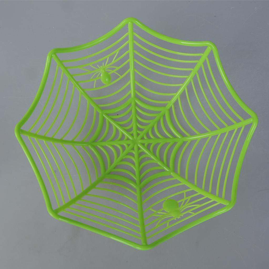 Halloween Spider Web Bowl Candy Basket Storage Tray Festival Dining Table Decor