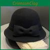 French Chic Style Round Top Hat With Windproof Design For Autumn And Winter Wear