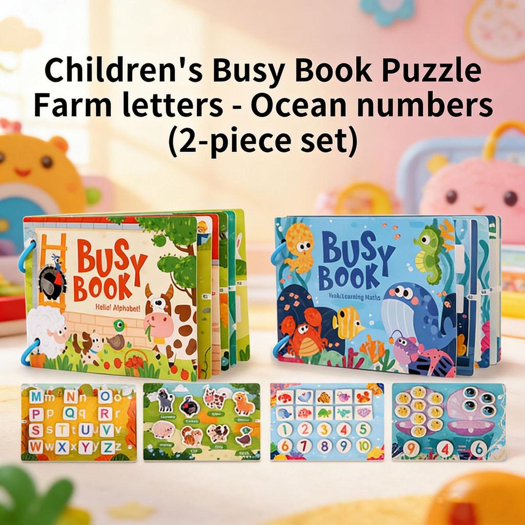 Cross-border Early Education Busy Book: Quiet Puzzle for Letter & Number Recognition