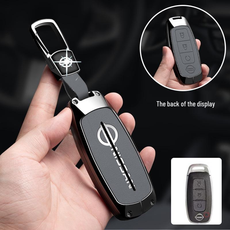 Metal Keychain Cover for Nissan Qashqai, X-Trail, Tiida, Kicks, Murano, Sylphy, Terra