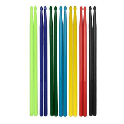 Multipurpose Beginner Drumsticks 5A Drumsticks Nylon Plastic Texture for Ensuring Long Time Use and Comfortable Handling