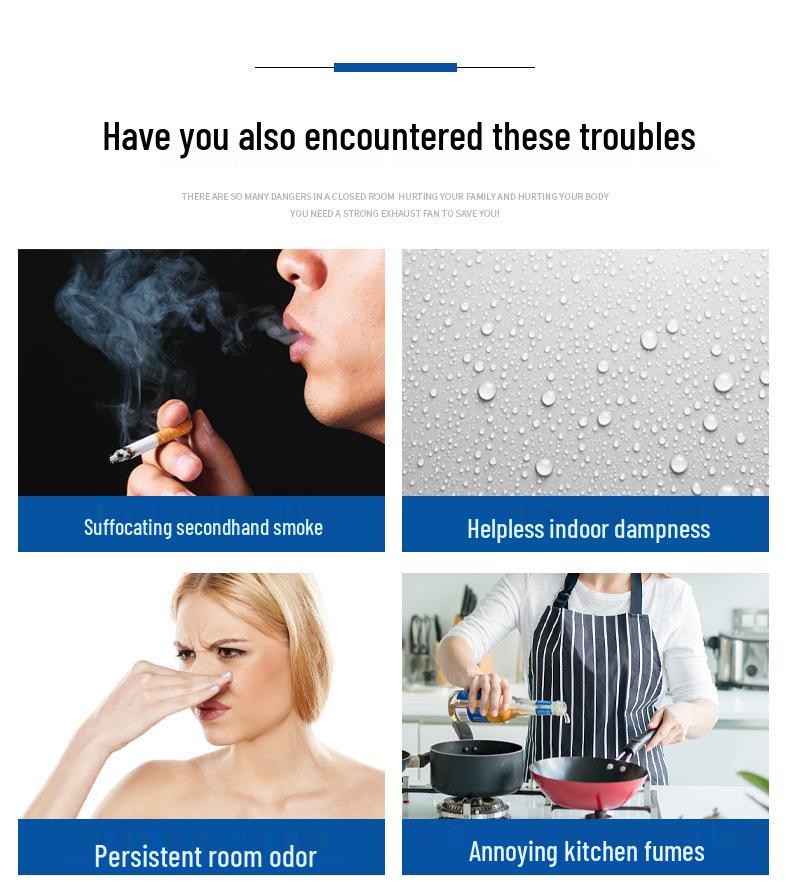 Jinling Silent Round Ventilation Fan for Bathroom & Kitchen, 6-Inch Wall-Mounted Exhaust Fan