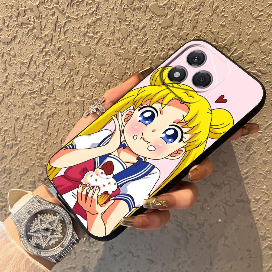 Sailor Moon Tsukino Usagi Black Soft Phone Cover Case for Honor 8X X5b X9a X8 X7 X6 Magic5Lite 70 90 200 400 Lite