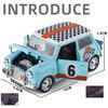 NEW 1:32 MINI COOPER 1967 Alloy Muscle Car Model Sound and Light Pull Back Children's Toy Collectibles Birthday Gift