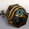 Goldenes Auge des Horus - Altägyptisches Symbol Regenschirm, Tragbarer 3-Fach-Regenschirm für Damen & Herren, Weihnachtsgeschenk ES216