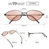 FEISEDY Cat Eye Metal Frame Sunglasses with UV400 Stylish Design for Mountain and a Smaller B1329 Women's Protection, Driving, Fishing, Climbing,