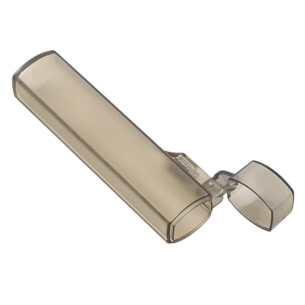 

Toothpick Holder Pocket Portable Toothpick Travel Case Transparent Compact Tooth Pick Container with Lid For Outdoor Camping сірий колір