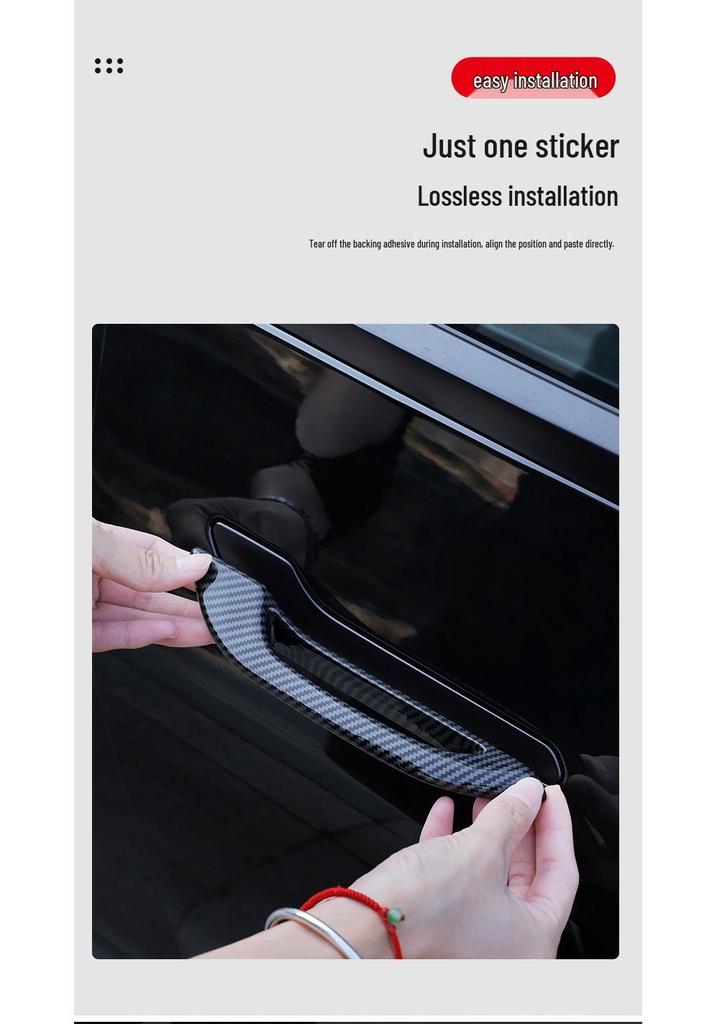 Modifica Antigelo Maniglia Porta in Fibra di Carbonio per Tesla Model 3/Y Veicoli Retrofittati