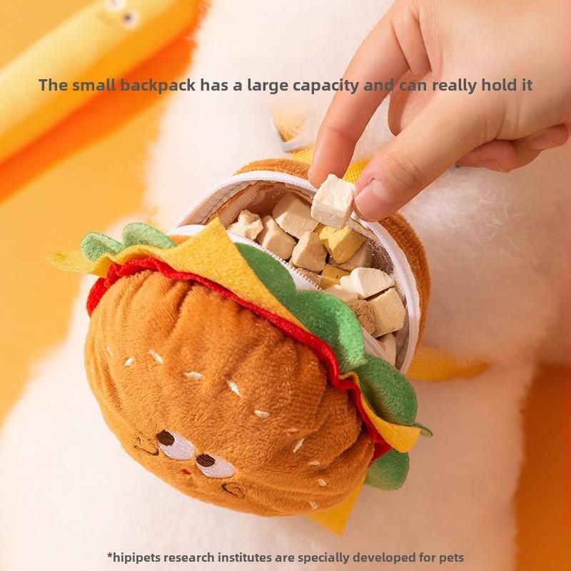 Mascote Bonito Hambúrguer Batatas Fritas Mochila Coleira Colete para Gato Peitoral para Cão Sair Passear Coleira para Cão Suprimentos