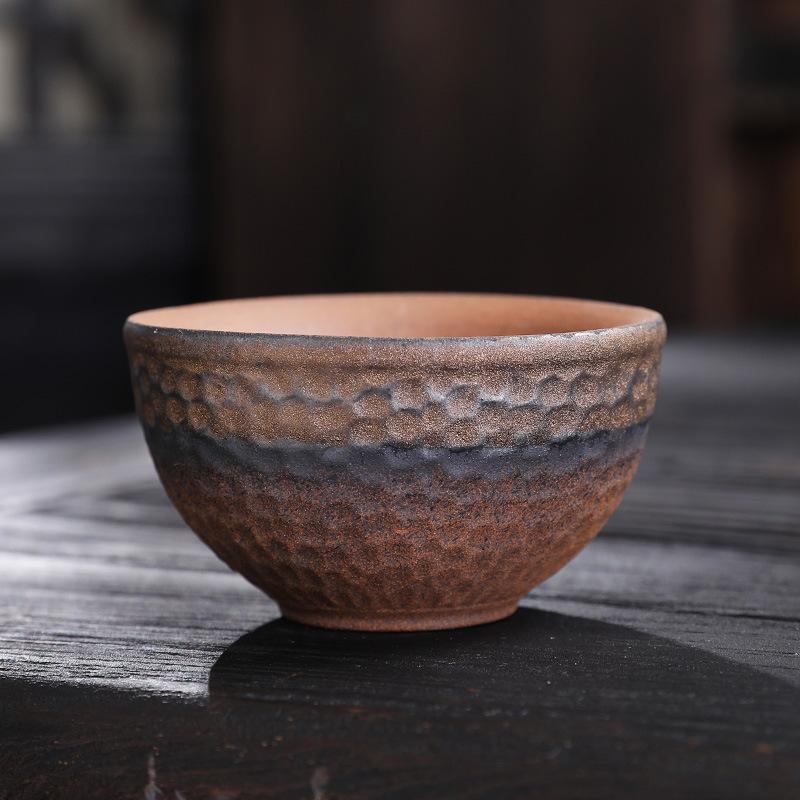 Tea Brewed Around the Stove, Retro Coarse Pottery, Drinking Tea, Tea Cup, Tea Cup, Kung Fu Tea Set, Small Teacup, Tea Bowl, Ceramic Teacup