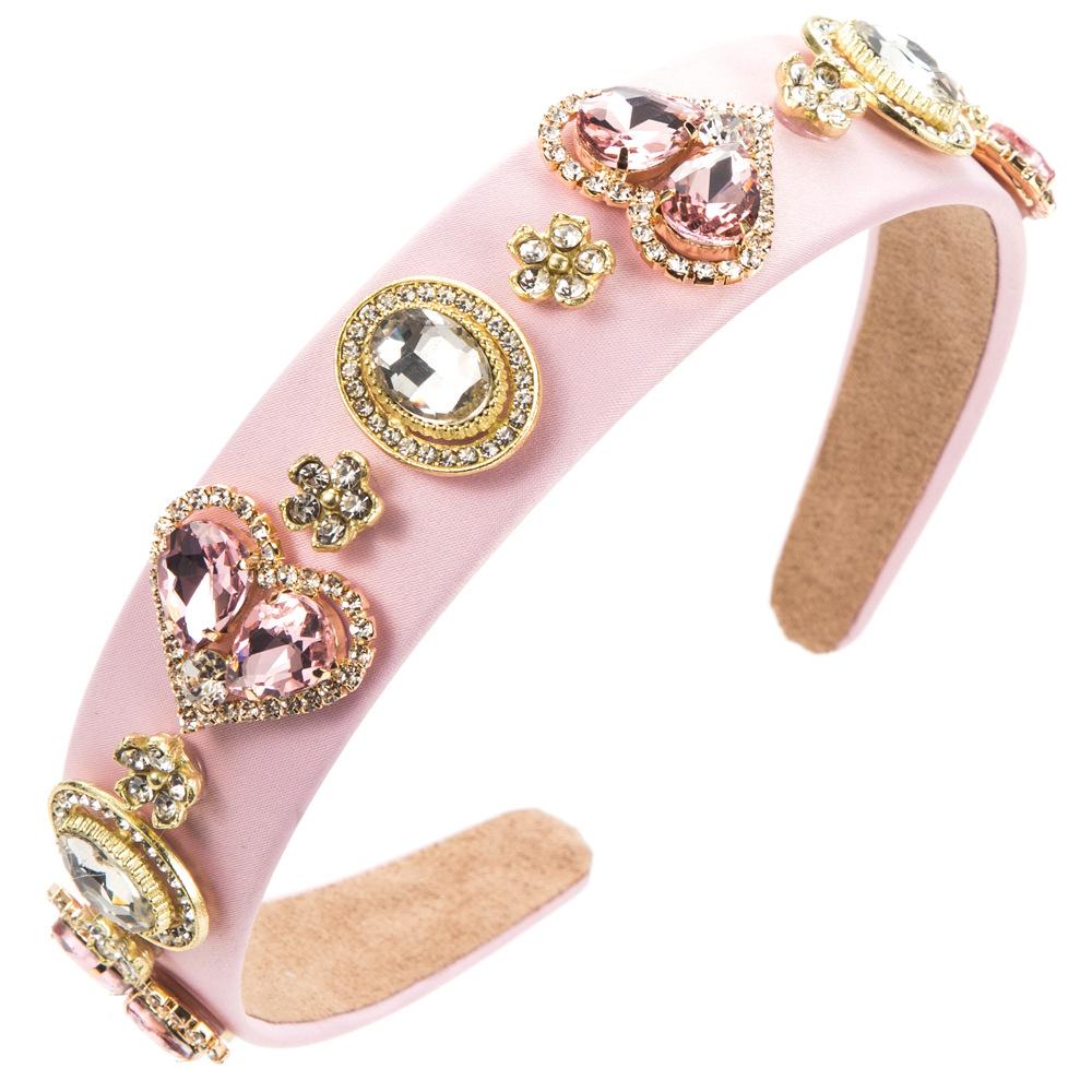 Fashion Baroque Glass Drill Love Valentine's Day Headband Simple High Quality Luxury Hair Accessories