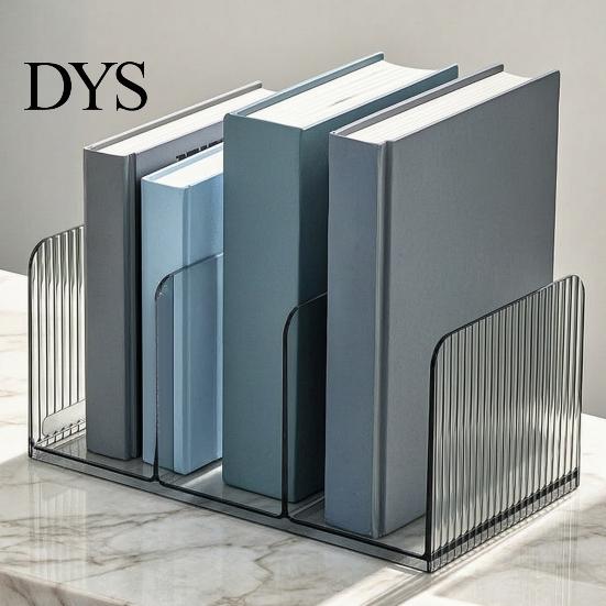 Heavy Duty Desktop Book Holder Clear Acrylic Bookends, Stable Non Slip Organizer, Document Storage Solution File Holder, for Office Home Ad