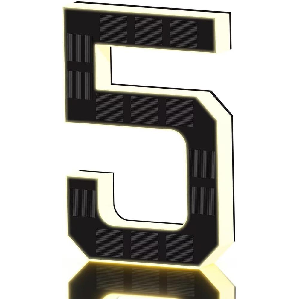 Solar Powered Solar House Numbers 6.7 Inch Size Lighted House Numbers  Home Exterior