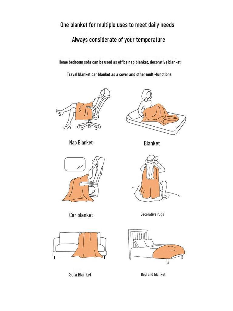 Soft Faux Rabbit Fur Plush Blanket - Thick Solid Color for Bed, Office, or Sofa