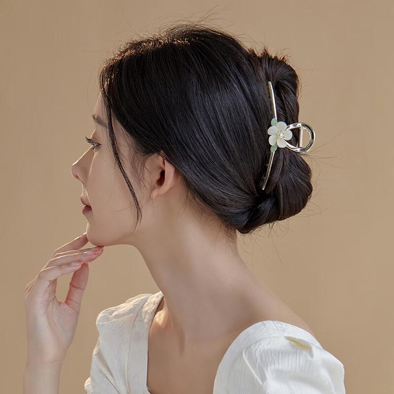 CHIMERA Large Flower Claw Clip, Hair Clip, Hair Bun Maker, Hair Accessory