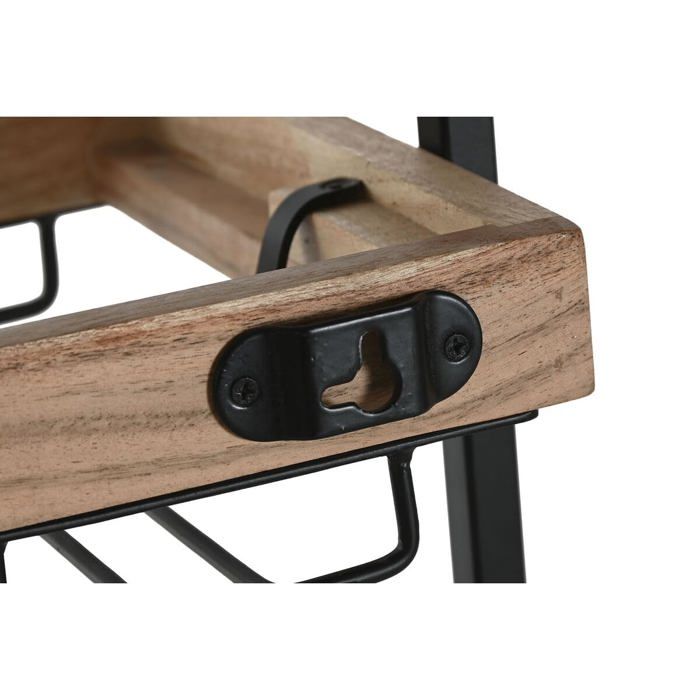 Casier à bouteilles - Home ESPRIT - Noir naturel - 35x25x75 cm - Multicolore - Rangement pour la cuisine