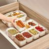 Küchengewürz Aufbewahrungsbox Gewürzbox 4/8 Fächer Unterteilte Servierplatte mit Deckeln Für Süßigkeiten Nüsse Kekse Obst Snacks Aufbewahrung