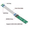 Cablecc NGFF 2280 2230 Male To NVME Female Extension Cable for Laptop Mainboard SSD A+E-Key M-Key