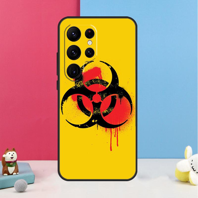 Biohazard Symbol Logo Case For Samsung Galaxy S24 S23 S22 Ultra S20 FE S21 FE Note 10 20 S8 S9 S10 Plus Coque