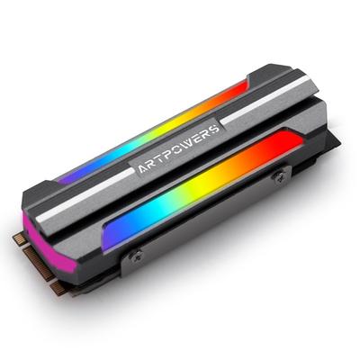 Aluminum ARGB M.2 SSD Hard Disk Heatsink Cooler 5V 3Pin NVME NGFF M2 2280 Solid State Hard Drive Radiator Cooling Thermal Pad