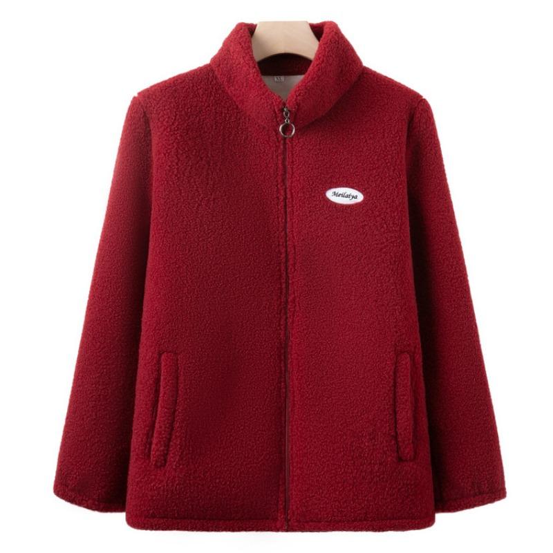 

Winter new fleece thickened warm cotton coat large size mother lamb fleece loose autumn and winter lamb granular coat XL (recommended 90-52.5kg)