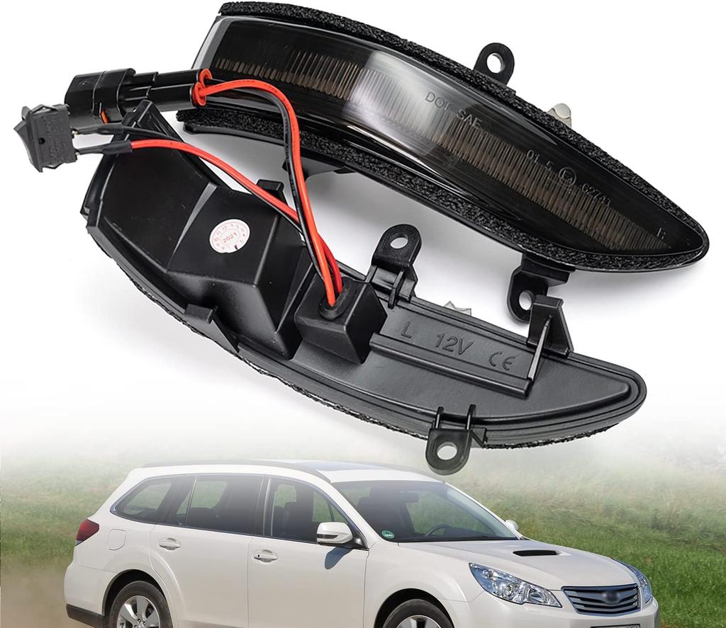 Hotimp Subaru LED Rinnande Sidobackspegel, Rökfärgad Lins Specifikationer, Sekventiell Blinkers, Forester, SH