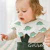 Reversible Baby Set of Cotton Solid for Boys and Cotton Baby Baby Shower Gift [GoUseGo] 360° Bibs, 5, 100% Smooth, Three-Layer Construction, Large,