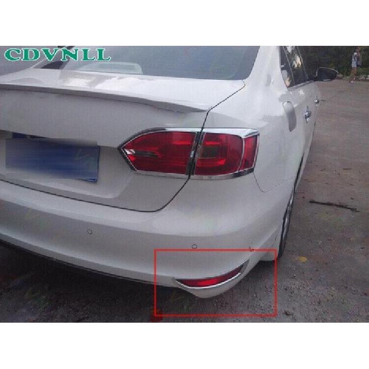 For Volkswagen Jetta 2012-2014 Chrome Silver Rear Fog Light Decor Frame Trim 2X