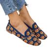 Women's Halloween Pumpkin Knit Flats Round Toe Comfort Shoes for Casual Costume Party