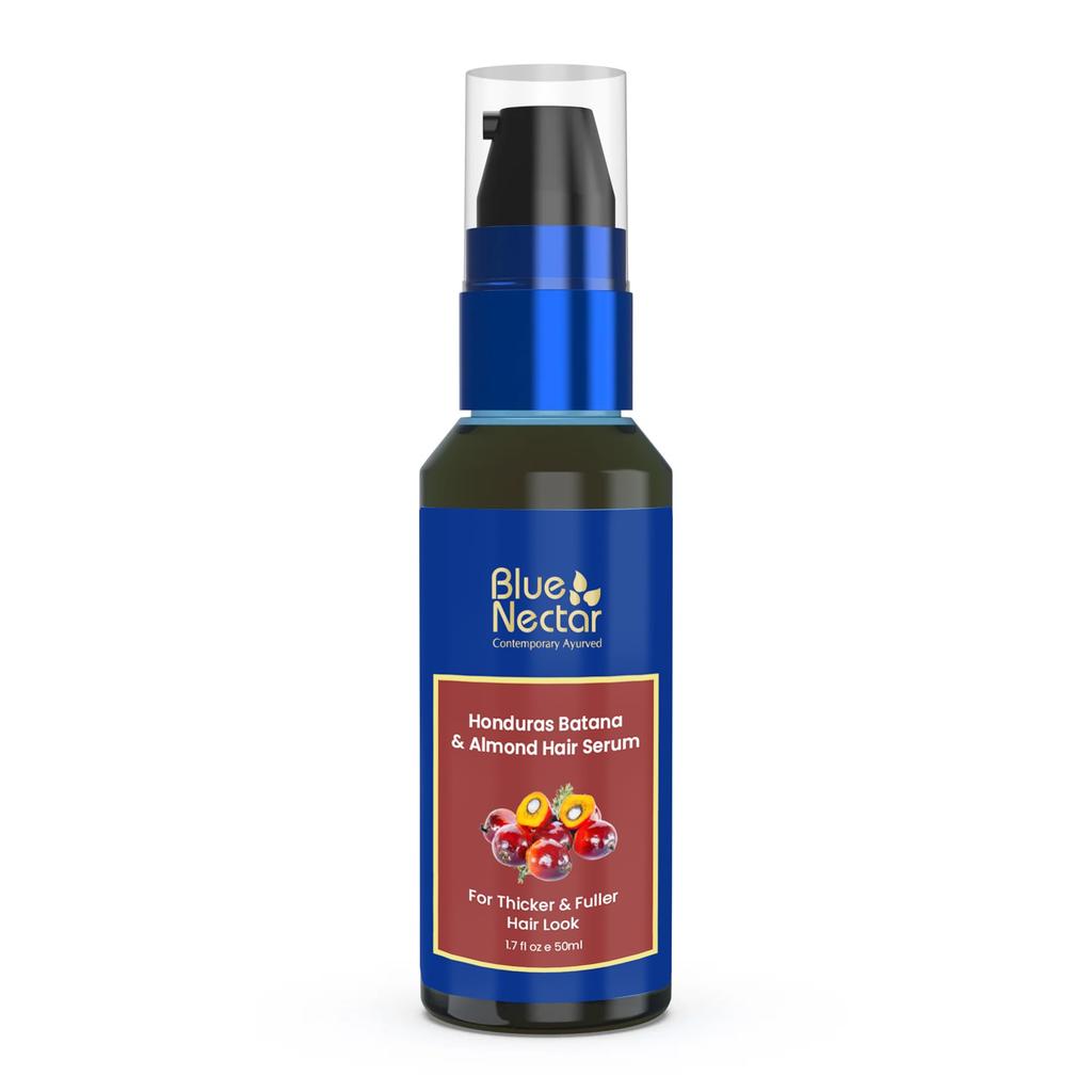 Blue Nectar Batana Hair Serum for Fuller & Thicker Hair | Plant Based Alternate to Redensyl | Advanced Hair Growth Serum for Dry & Frizzy Strands |
