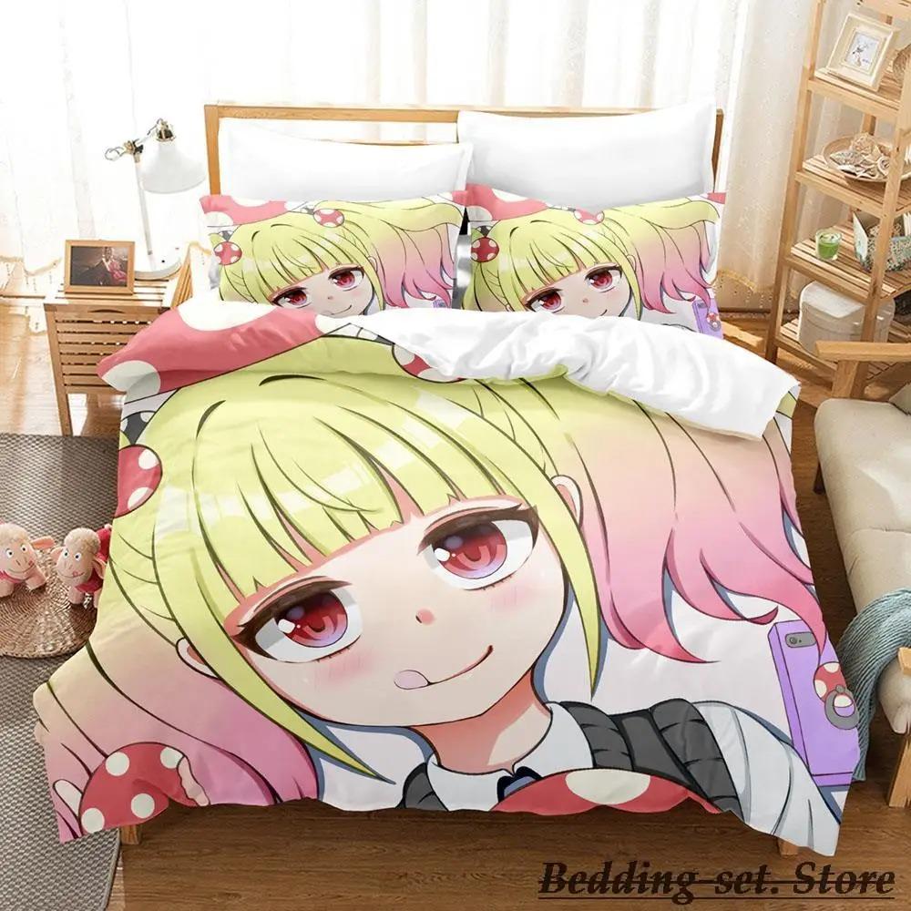 Mieruko chan Bedding Set Single Twin Full Queen King Size Bed Set Adult Kid Bedroom Duvetcover Sets Anime parure de lit Bed