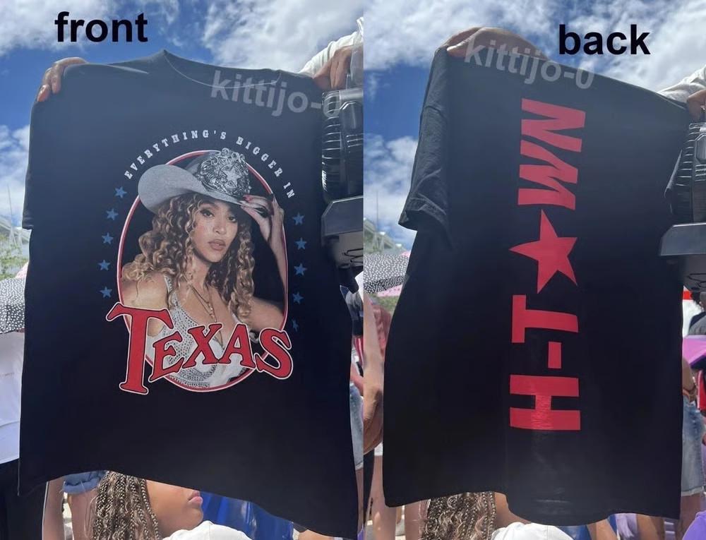 

Beyonce Merch Cowboy Carter Tour 2025 Houston TX Exclusive reprint Shirt Unisex T-Shirt XXXXL