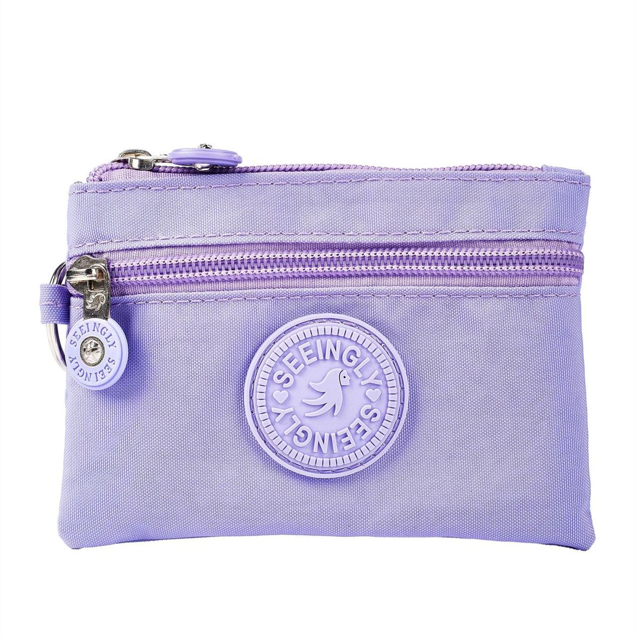 

Маленькие однотонные холщовые сумки для монет для детей с держателем для карт, мужской женский кошелек, сумка для хранения, студенческий автобусный ID, держатель для кредитных карт, кошельки фиолетовый