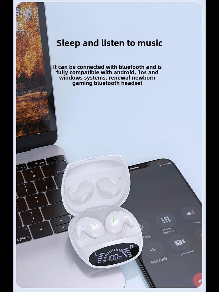 MD528 Ultra-Thin TWS Bluetooth Sleep Headset - Wireless, Dual-Ear, Hot-Selling Model