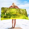 Forest Series Seaside Vacation Beach Towel Swimming Bath Towel Microfiber Sports Towel
