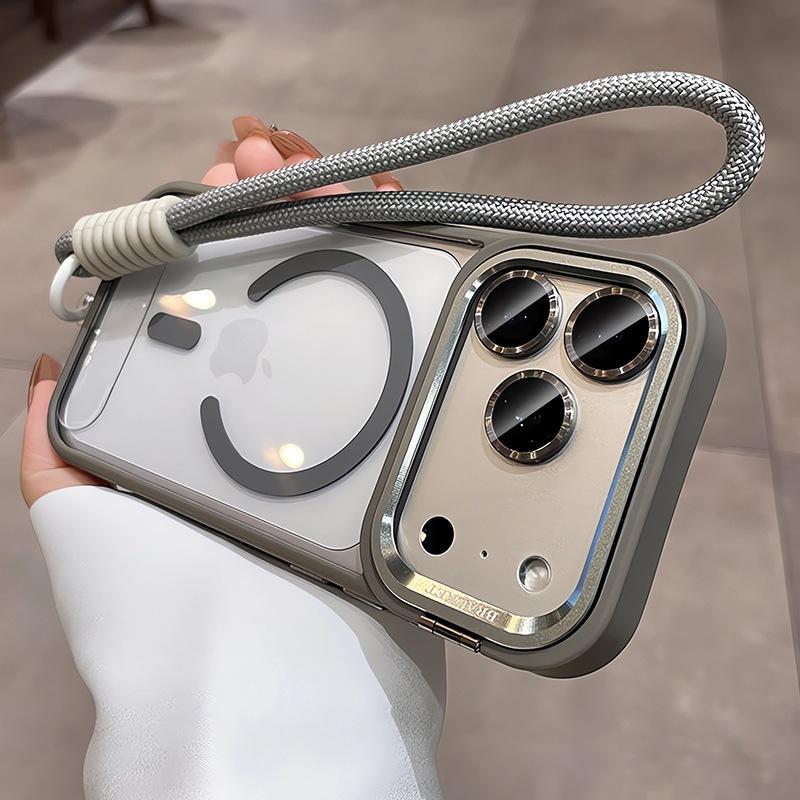 Lens holder Magnetic suction for iPhone18PROMAX mobile phone case with lanyard Apple 17 Lens film anti-drop 16