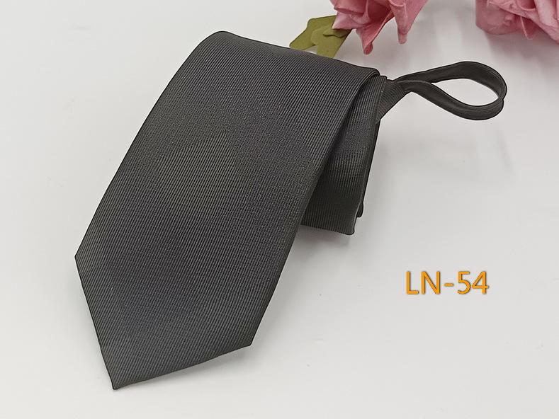 Men's Professional Striped Jacquard Zipper Tie, 7cm