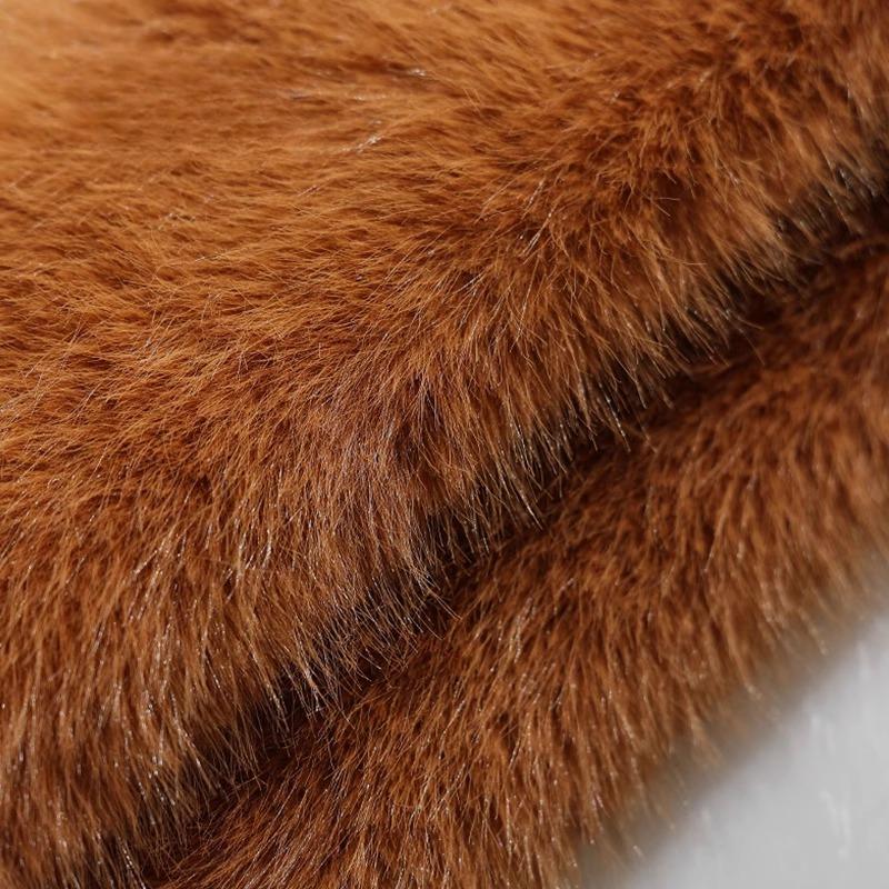 50x180cm Thickend Faux Fox Long Hair Plush Fabric for Coats Collar Toys Carpet For Diy Sewing Plain Soft Warm Fur Cloth