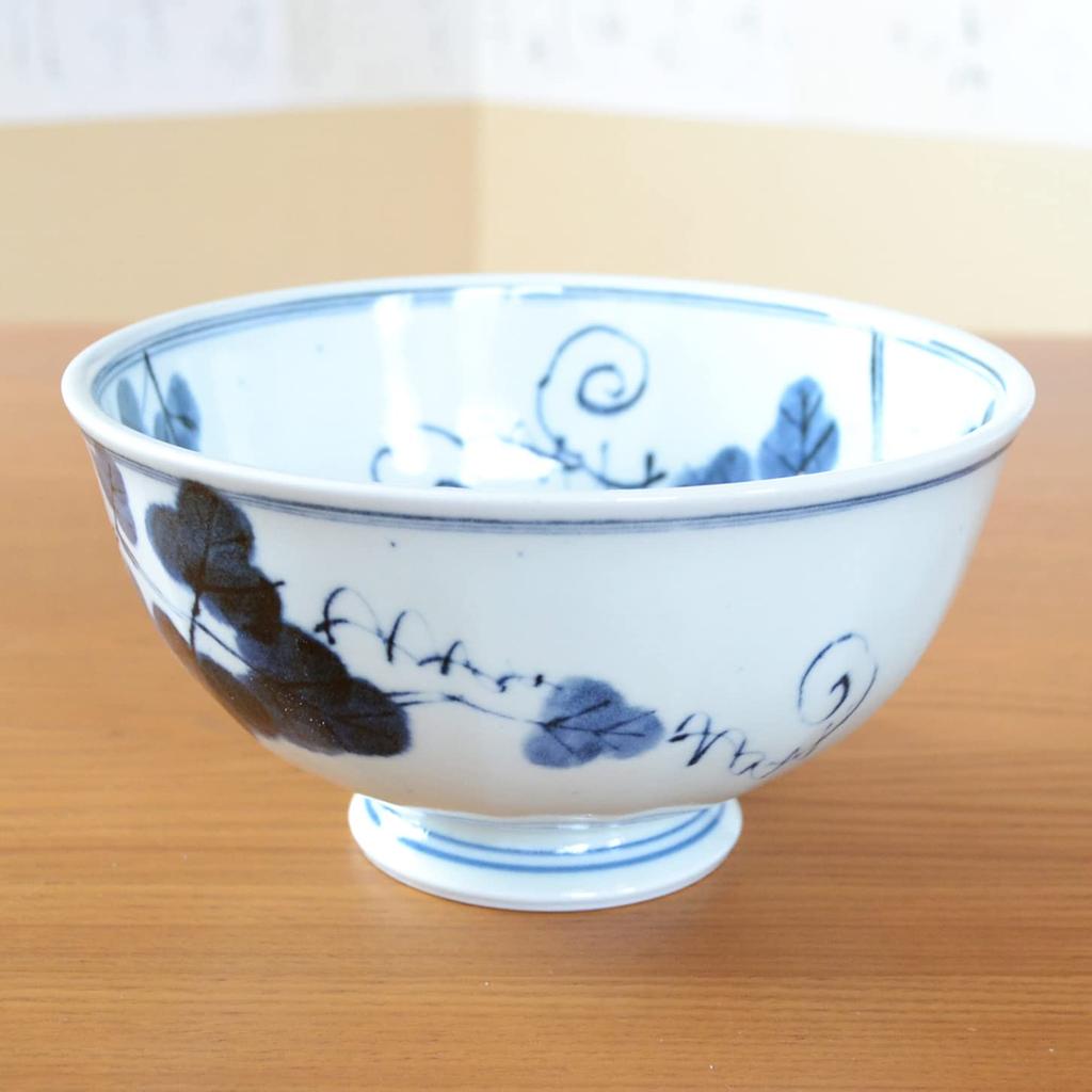 Light Noodle Bowl Arita Hasami Indigo Dyed Ivy Multipurpose Bowl, Lightweight, Pottery, Stylish, Bowl, Bowl, Tableware, Bowl, Ware, Ware, Painting,
