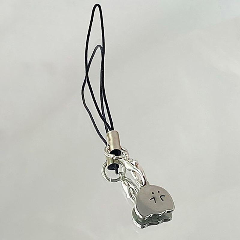 Lovely Metal Ghost Mobile Phone Lanyard Cute Ghost Phone Strap Cell Phone Chain Keychain For Halloween Gifts