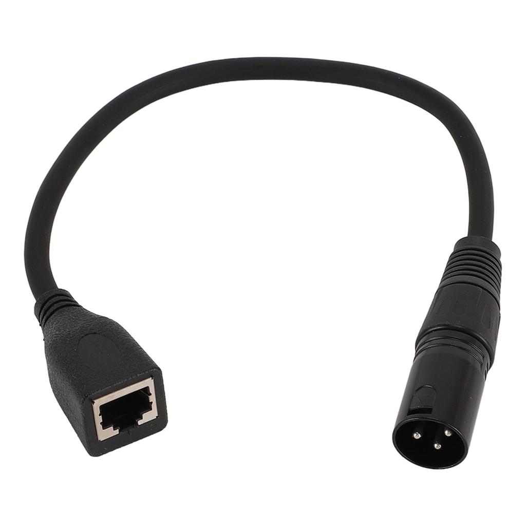 3 Pin XLR Male to RJ45 Female Adapter Cable OFC PVC XLR Male to RJ45 Ethernet Connector for DMX CON Controller Series