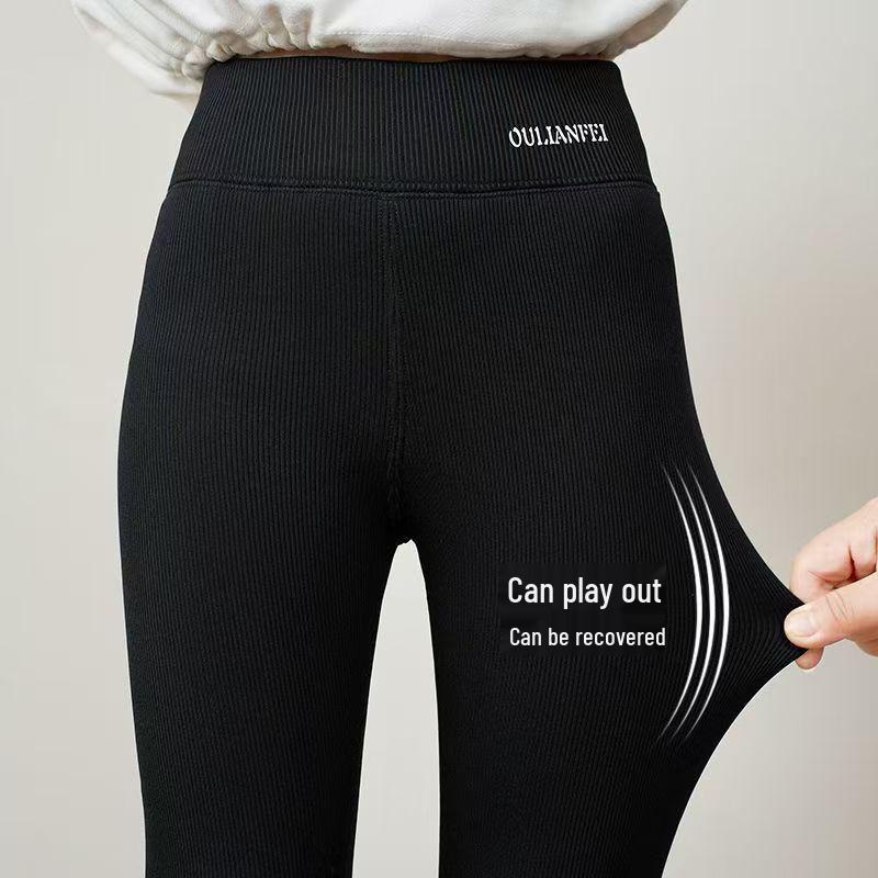 Girls' High-Waisted Thickened Barbie Leggings - Autumn/Winter Plus Velvet Shark Pants for Medium and Big Children.