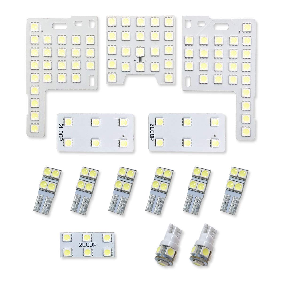 

2LOOP SMD Светодиодная лампа салона для серии Majesta 180 с плафоном Теплый белый 3-чиповый 14-элементный Crown/Crown -