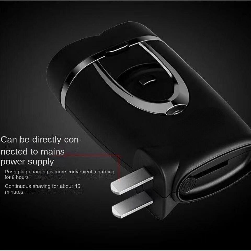 Electric Razor, Charging Bearded Knife, Portable Beard Knife, Double Knife Head Can Be Washed with Water.