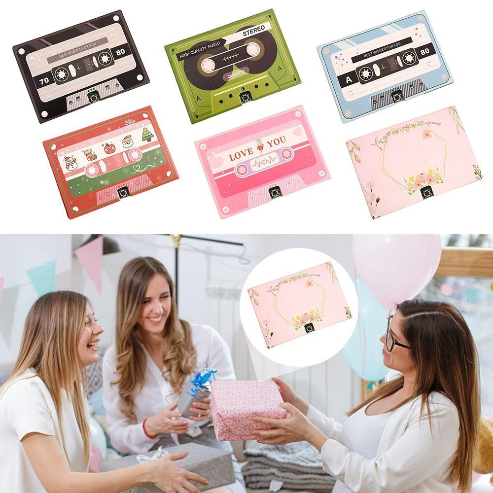 Multifunctional Phonograph Tape Cards Portable Voice Recording Card Gifts Recording Greeting Card