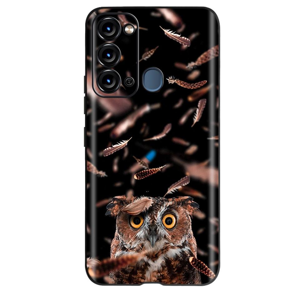 For ITEL Vision 3 Case Fashion Cat Sunflower Phone Cases For Itel S17 S 17 S661W Soft TPU Black Silicone Cover Vision3 Bumper