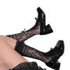 Japanese ballet style bow tube socks children's summer thin hollow lace stacked tube socks