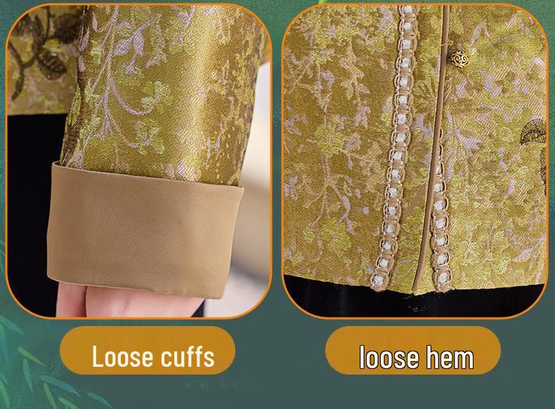 New Arrival 2026 Chinese Style Embroidered Spring Jacket for Middle-Aged & Elderly Women, Short High-End Design for Spring & Autumn